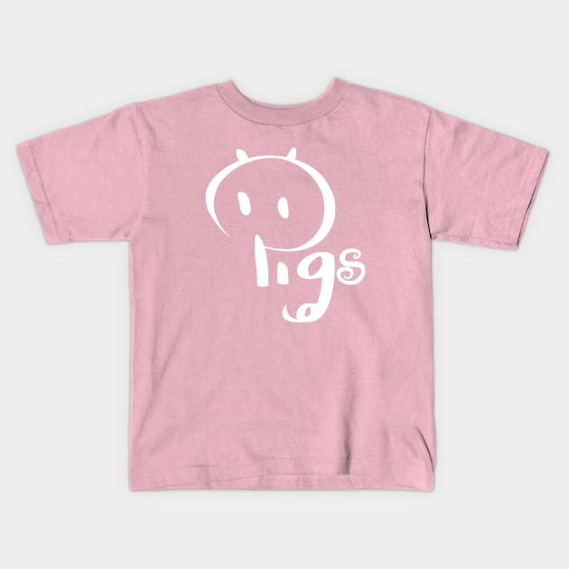 Pigs Kids T-Shirt by ShaneH7646